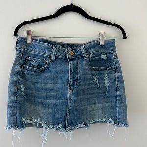 American Eagle denim stretch mini skirt